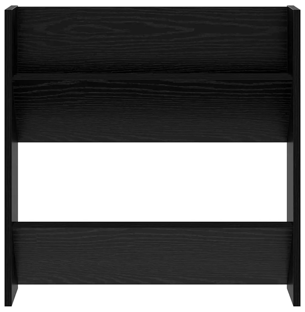 vidaXL Ντουλάπες παπουτσιών τοίχου 2 pcs Μαύρη δρυς 60 x 18 x 60 εκ