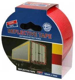 PRIMO TAPE αντανακλαστική ταινία SEL-025, 48mm x 10m, κόκκινη