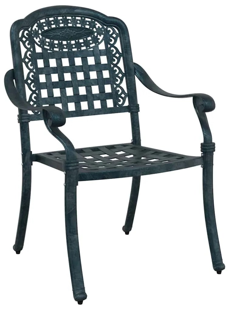 vidaXL Καρέκλα Κήπου 2 pcs Πράσινο 55 x 56.5 x 91εκ Αλουμίνιο