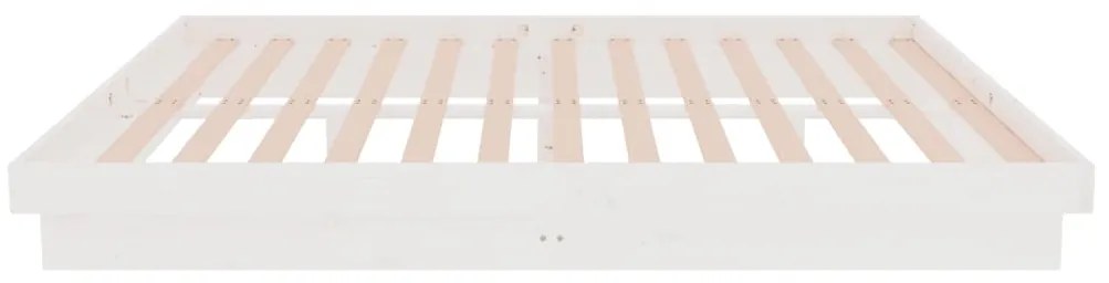 vidaXL Πλαίσιο Κρεβατιού Λευκό 140 x 190 εκ. από Μασίφ Ξύλο