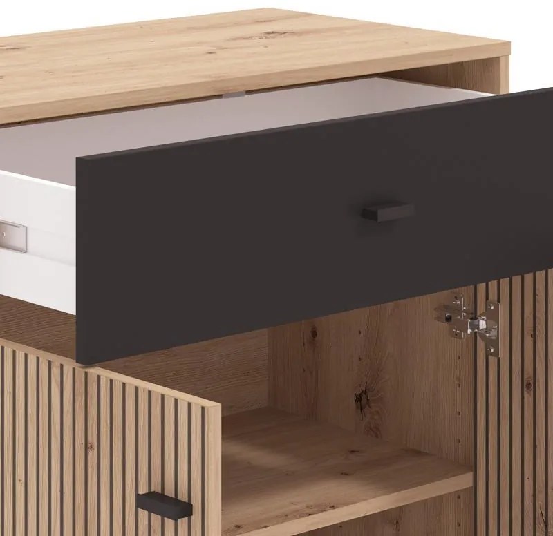 Κομότα - Μπουφές Avignon 80 2K1F2V Artisan oak 80x40x90εκ. 80x40x90 εκ.