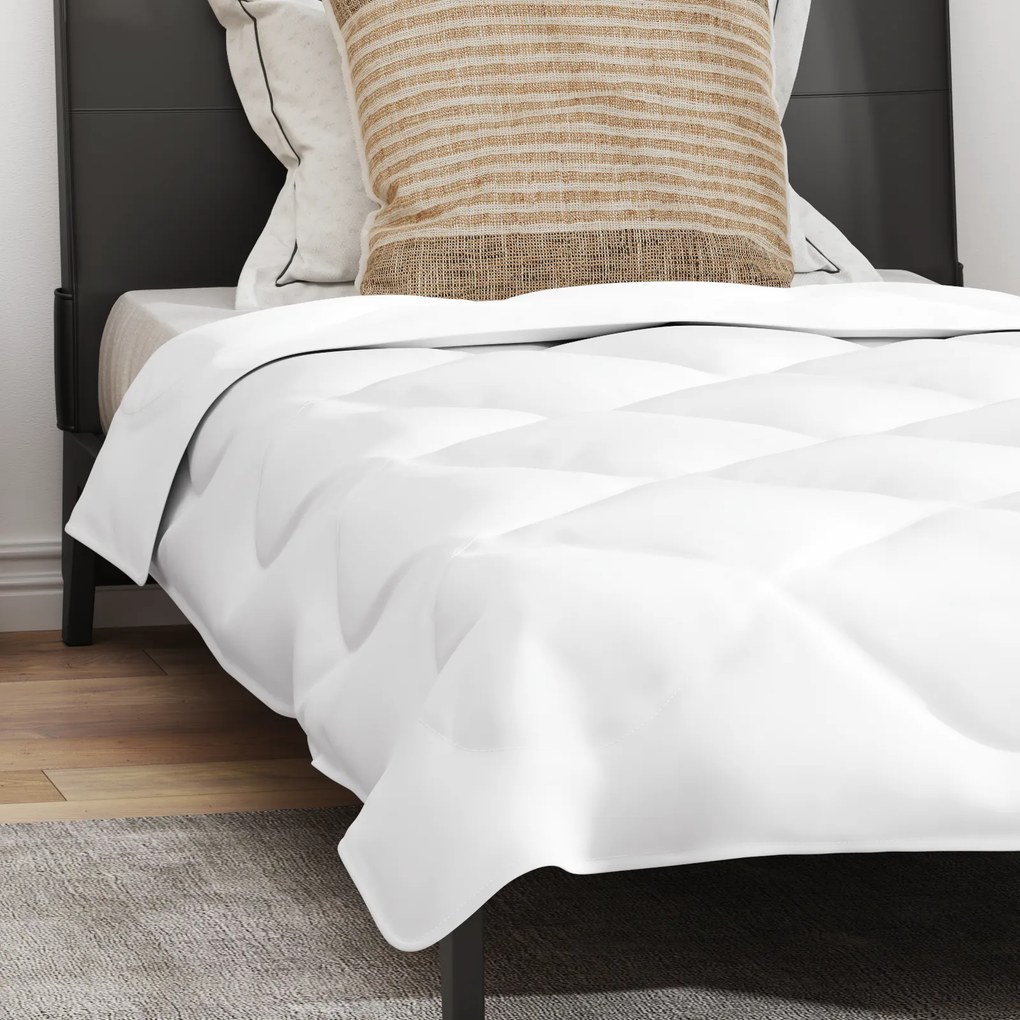 vidaXL Διπλό με Μαξιλάρι Άλλο 2 pcs Λευκό 140 x 200 cm Μικροΐνες