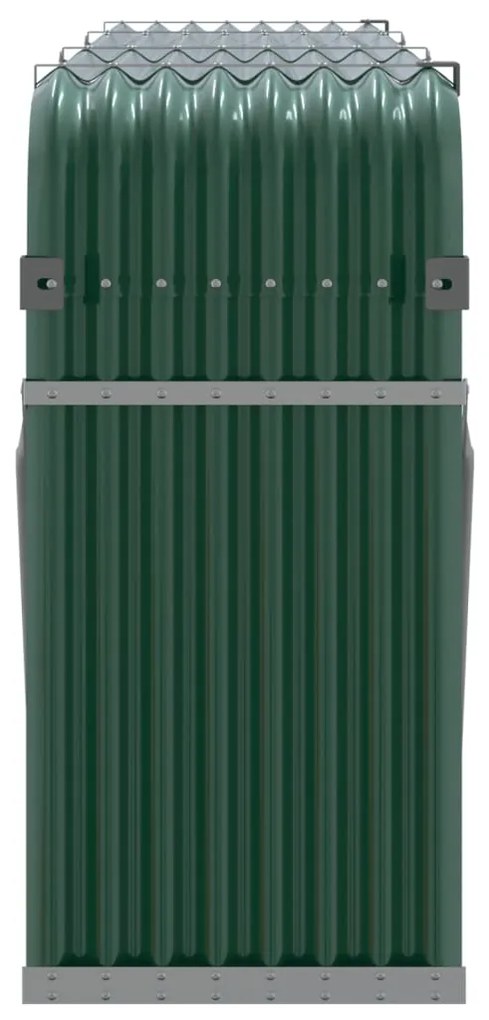 vidaXL Ξυλοθήκη Πράσινη 234 x 45 x 100 εκ. από Γαλβανισμένο Ατσάλι