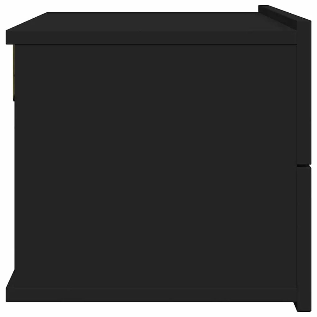 vidaXL Κομοδίνο Μαύρο 40 x 30 x 30 εκ. από Επεξ. Ξύλο