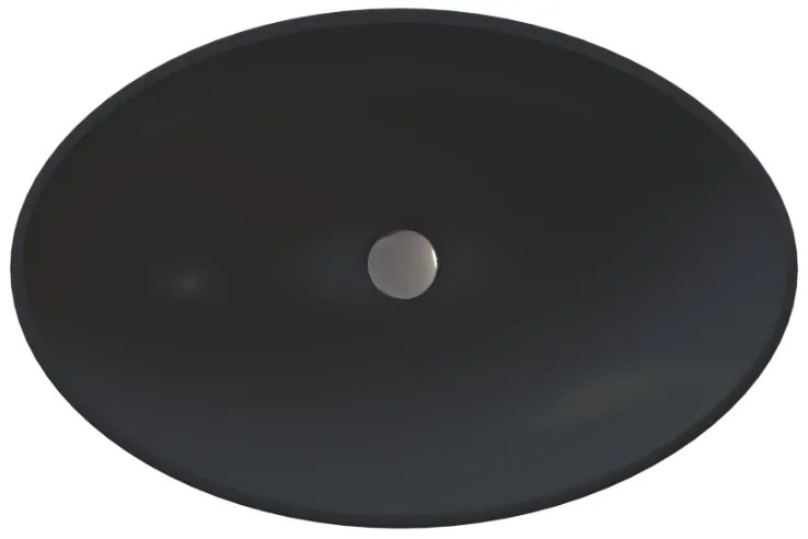 Sanitec Helios 282 Νιπτήρας Συνθετικός Επικαθήμενος 56,5x41x12cm Anthracit