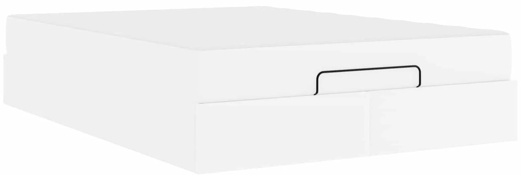 Σκελετός κρεβατιού με στρώμα με στρώμα 2 pcs Λευκό PVC