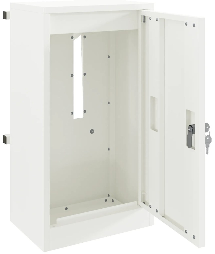 vidaXL γραμματοκιβώτιο Λευκό 30 x 23 x 55 εκ. Ατσάλι