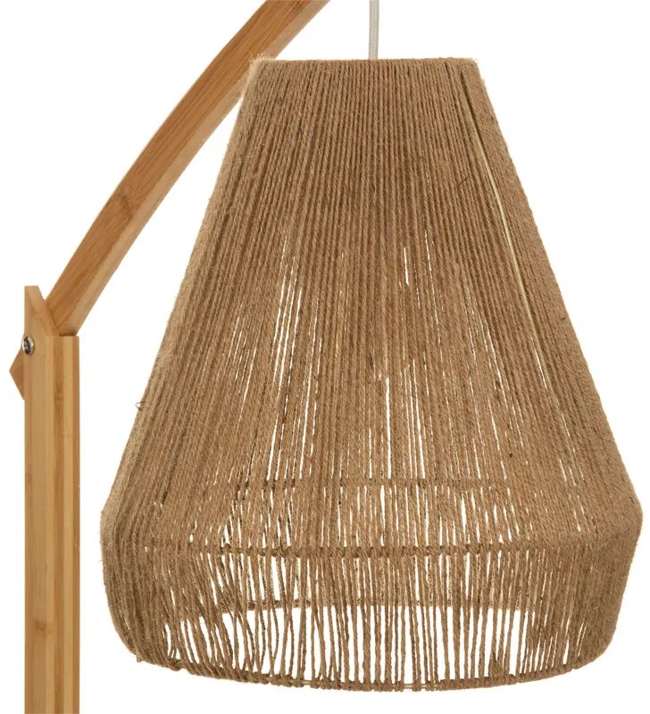 Φωτιστικό δαπέδου Sean pakoworld Ε27 60W μπαμπού μπεζ 52x30x158εκ
