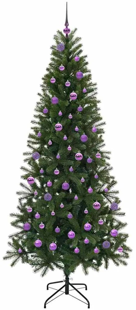 vidaXL Τεχνητό Χριστουγεννιάτικο Δέντρο Πράσινο 210 cm ΠΕ και PVC