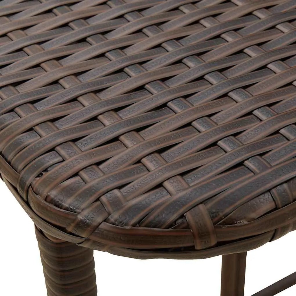 Πτυσσόμενο τραπέζι κήπου καφέ 90x51x75 cm Poly Rattan - Καφέ