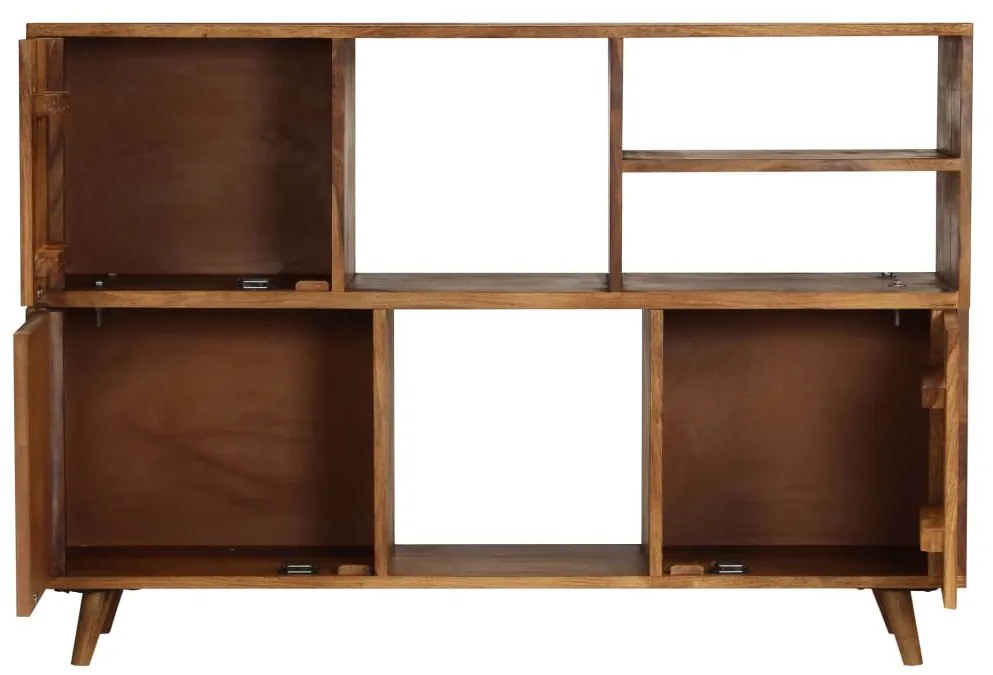 vidaXL Ντουλάπι με Ράφια 118 x 35 x 70 εκ. από Μασίφ Ξύλο Ακακίας