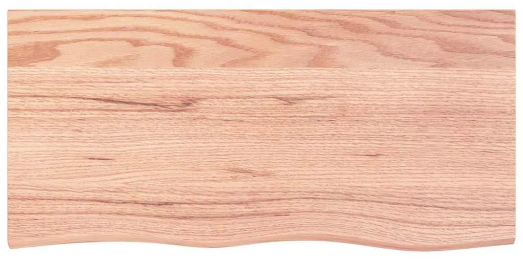 vidaXL Ράφι Τοίχου Ανοιχτό Καφέ 100x50x(2-4)εκ. Επεξ. Μασίφ Ξύλο Δρυός