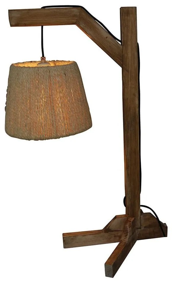 Επιτραπέζιο Φωτιστικό HL-304TL 77-3132 Silas Black Homelighting Wood, Fabric