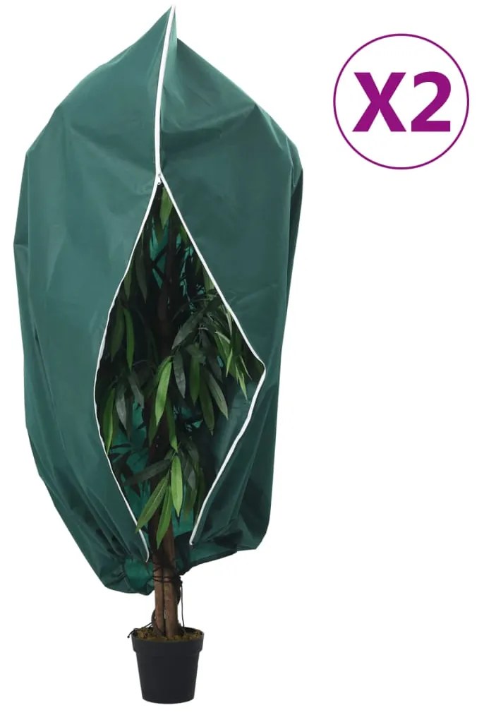 vidaXL Καλύμματα Φυτών Αντιπαγετικά Φερμουάρ 2τεμ. 70 γρ/μ² 3,14x2,5μ.