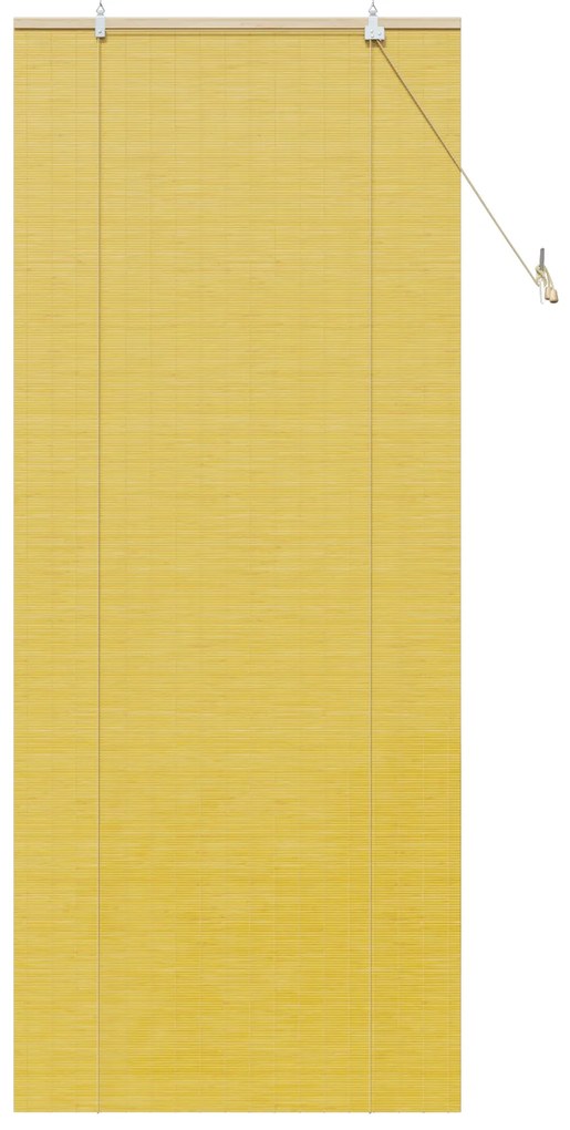 vidaXL Ρολά και Σκίες Παραθύρων Κίτρινο 80 x 220 cm Μπαμπού
