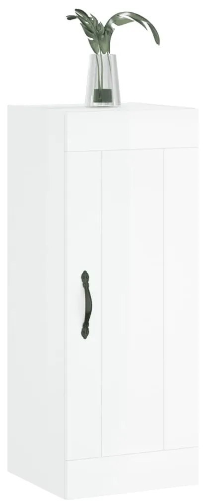vidaXL Ντουλάπι Τοίχου Γυαλιστερό Λευκό 34,5 x 34 x 90 εκ. Επεξ. Ξύλο