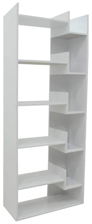 Βιβλιοθήκη Naya pakoworld σε λευκή απόχρωση 72x30x182.5εκ