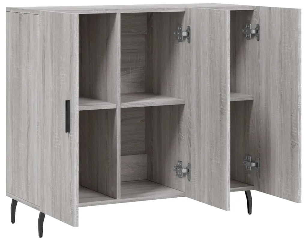 vidaXL Ντουλάπι Γκρι Sonoma 90 x 34 x 80 εκ. από Επεξεργασμένο Ξύλο