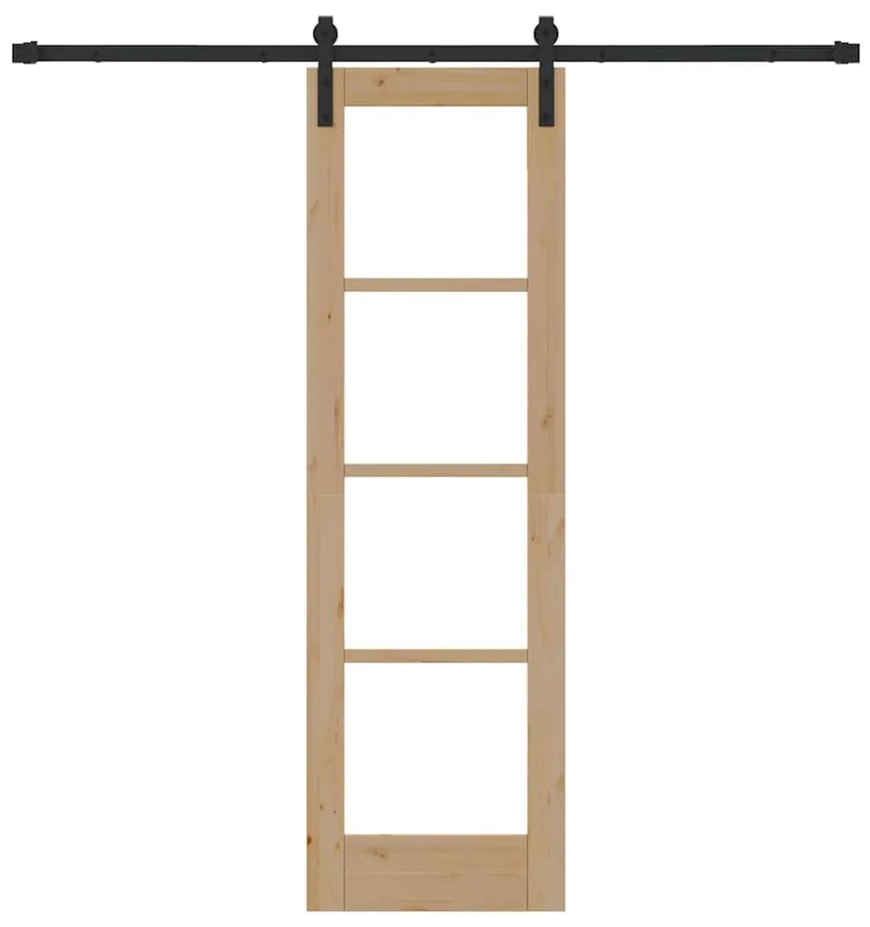 vidaXL Συρόμενη Πόρτα ORKDAL Καφέ 61 x 198.5 εκ. Μασίφ ξύλο πεύκου