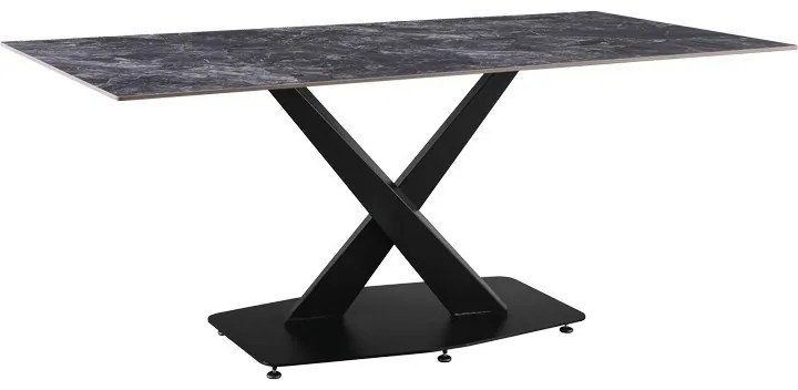 Τραπέζι Tafel 278-000018 Sintered Stone 180x90x76cm Black Marble