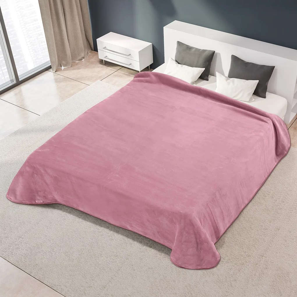 ΚΟΥΒΕΡΤΑ ΙΣΠΑΝΙΑΣ ΥΠΕΡΔΙΠΛΗ 220Χ240 BELPLA STER PLAIN OPAL ROSE(64)