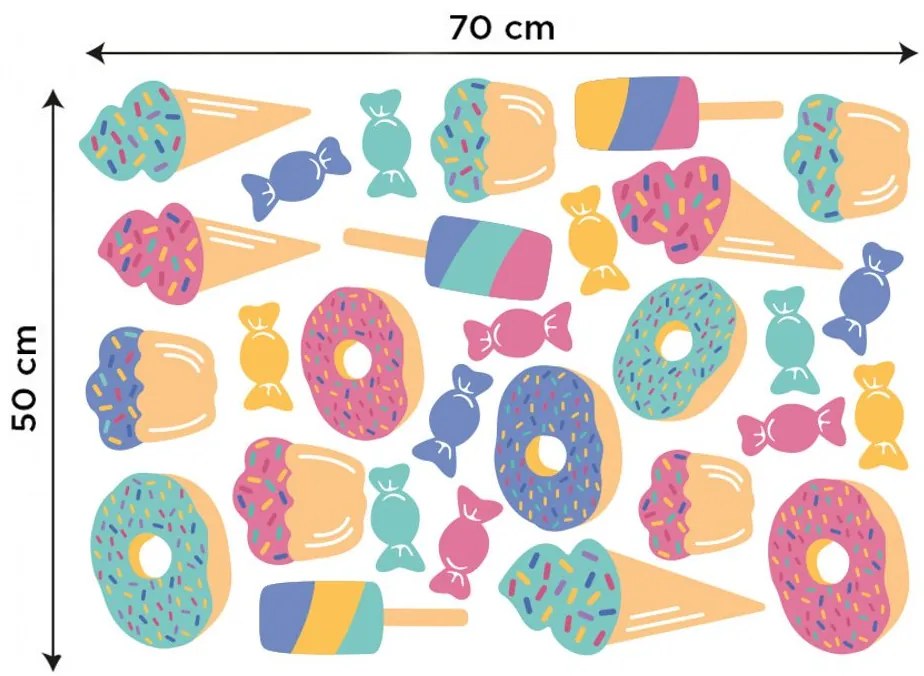 Διακοσμητικά αυτοκόλλητα τοίχου γλυκά καλούδια - 50x70