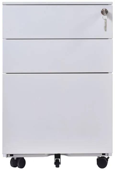Ε6009 ΣΥΡΤΑΡΙΕΡΑ Μέταλλο Βαφή Άσπρο  39x52x60cm Συρταριέρα Γραφείου, , 1 Τεμάχιο