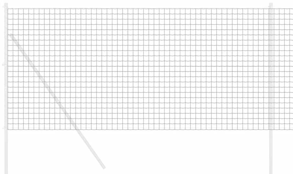 vidaXL Φράχτης Εuro Γκρι 1 x 25 m Σίδηρος με επικάλυψη PVC