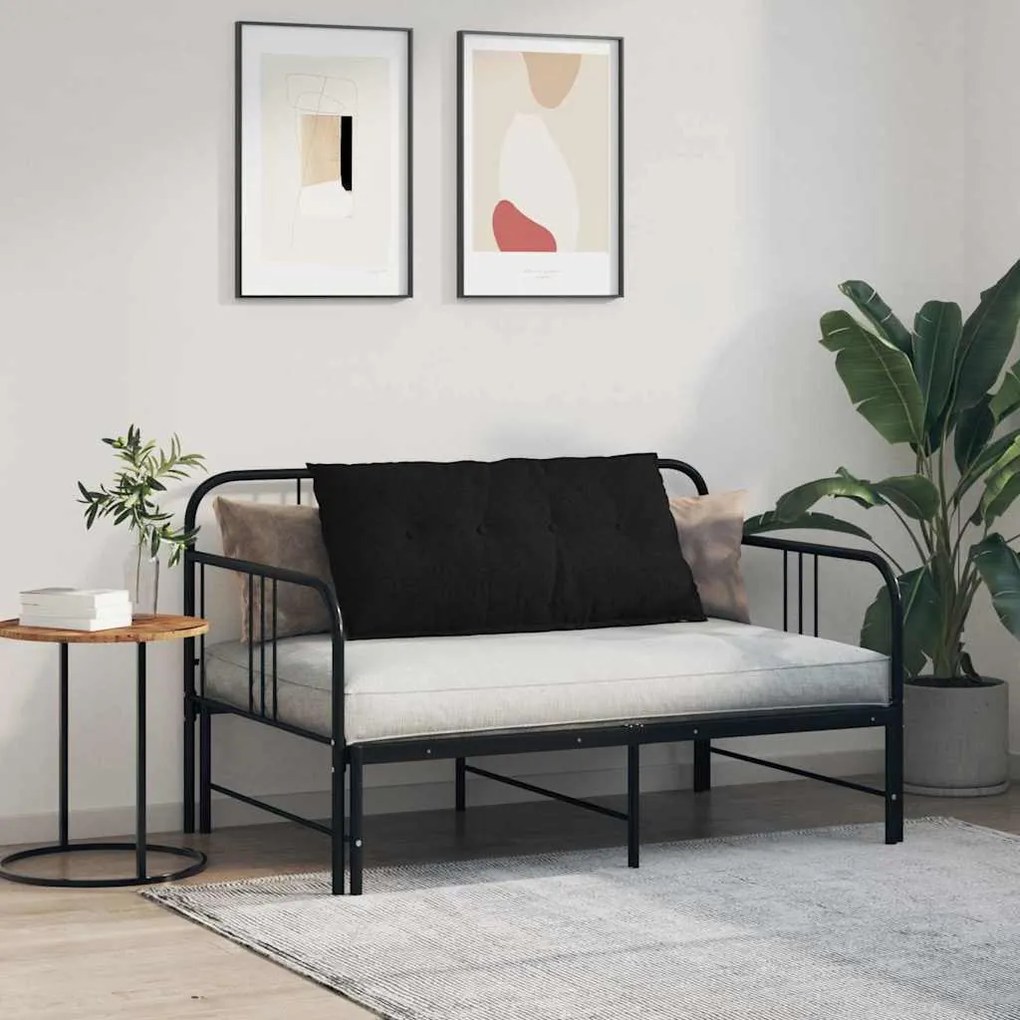 vidaXL Μαξιλάρι Πλάτης Μαύρο 100 x 19 x 50 εκ ύφασμα