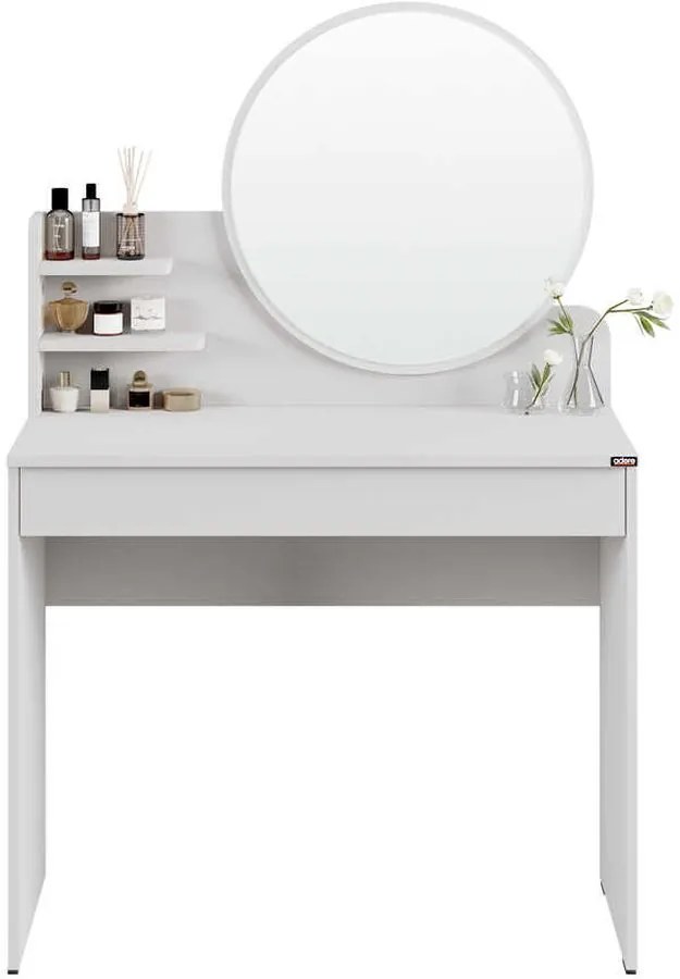 Τουαλέτα- μπουντουάρ make up χρώμα λευκό του πάγου 90x138x45cm