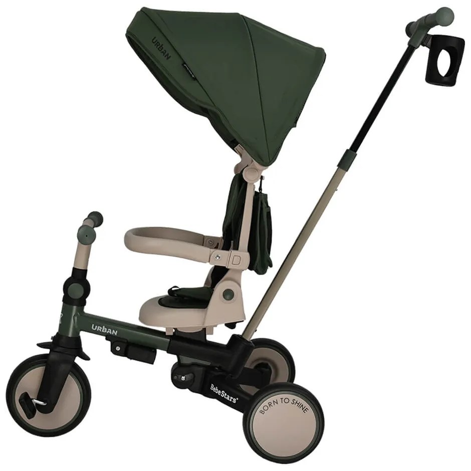 Ποδηλατάκι τρίκυκλο 7 σε 1 Urban Forest Green Bebe Stars