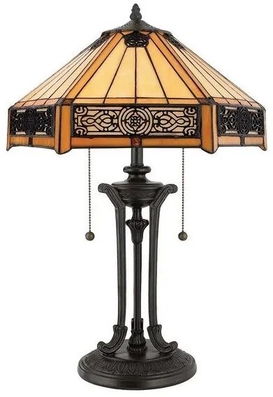 Επιτραπέζιο Φωτιστικό 2xE27 Μπρονζέ  Tiffany  Indus QZ-INDUS-TL Elstead Lighting-QZ-INDUS-TL-Μπρονζέ QZ-INDUS-TL