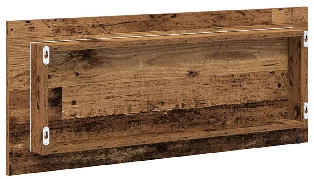 vidaXL Καθρέφτης Παλιό Ξύλο 90 x 8,5 x 37 εκ Επεξεργασμένο ξύλο