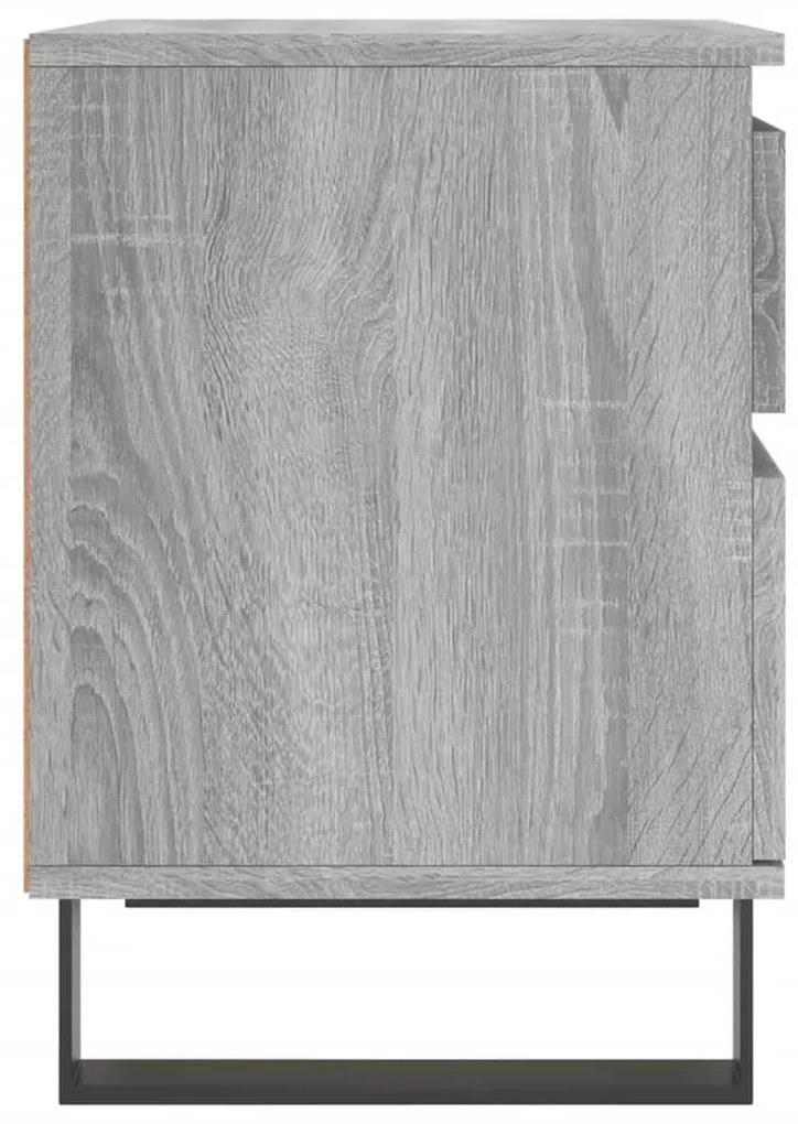 vidaXL Κομοδίνο Γκρι Sonoma 40 x 35 x 50 εκ. από Επεξεργασμένο Ξύλο