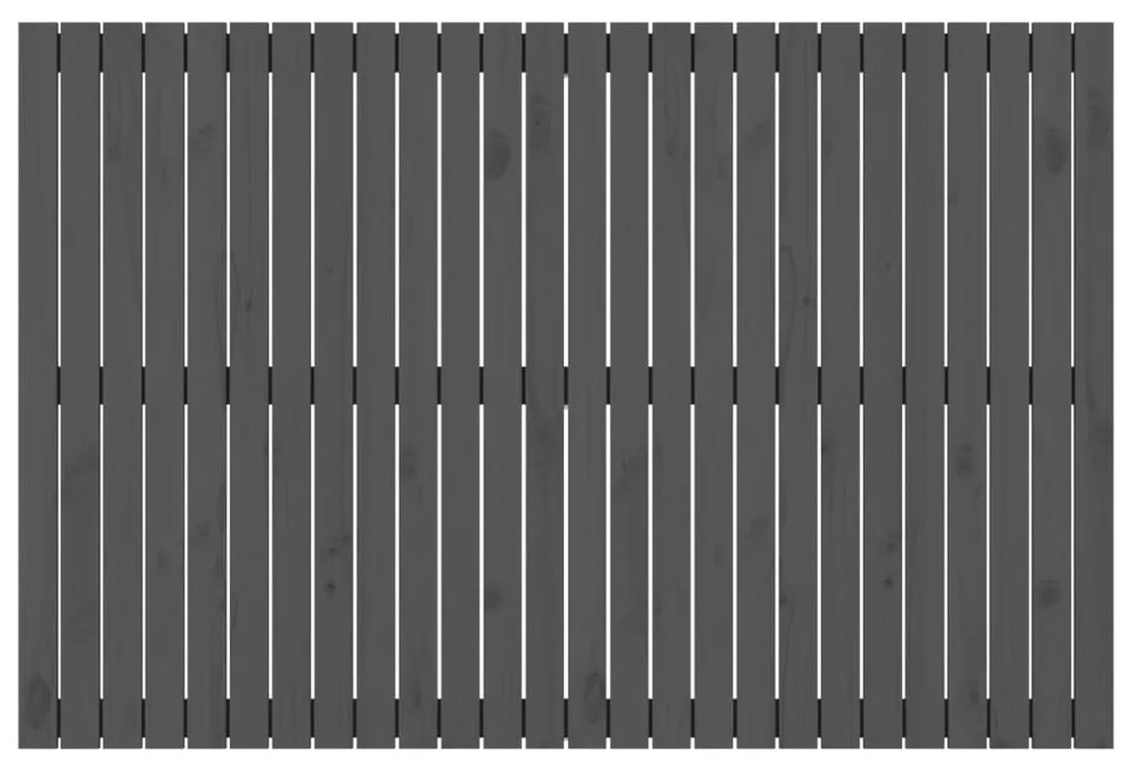 vidaXL Κεφαλάρι Τοίχου Γκρι 166x3x110 εκ. από Μασίφ Ξύλο Πεύκου