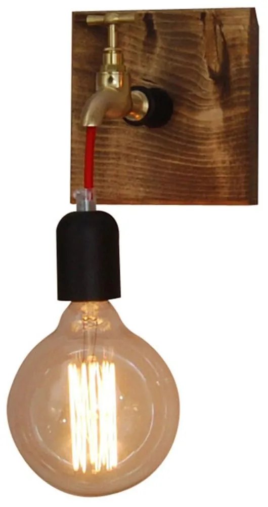 Φωτιστικό Τοίχου - Απλίκα HL-078-1W 77-2870 Hikari Brown Rusty Homelighting Metal