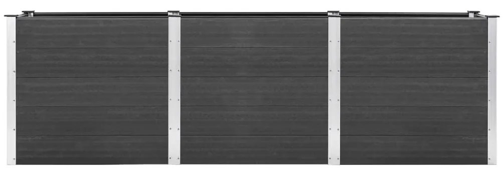 vidaXL Ζαρντινιέρα Υπερυψωμένη Γκρι 300 x 100 x 91 εκ. από WPC