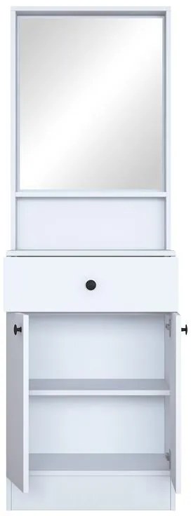 Έπιπλο εισόδου Rockder λευκό μελαμίνης 60x35.5x182.8εκ 60x35.5x182.8 εκ.