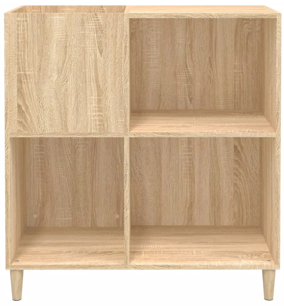 vidaXL Δισκοθήκη Sonoma Δρυς 84,5 x 38 x 89 εκ. από Επεξεργασμένο Ξύλο