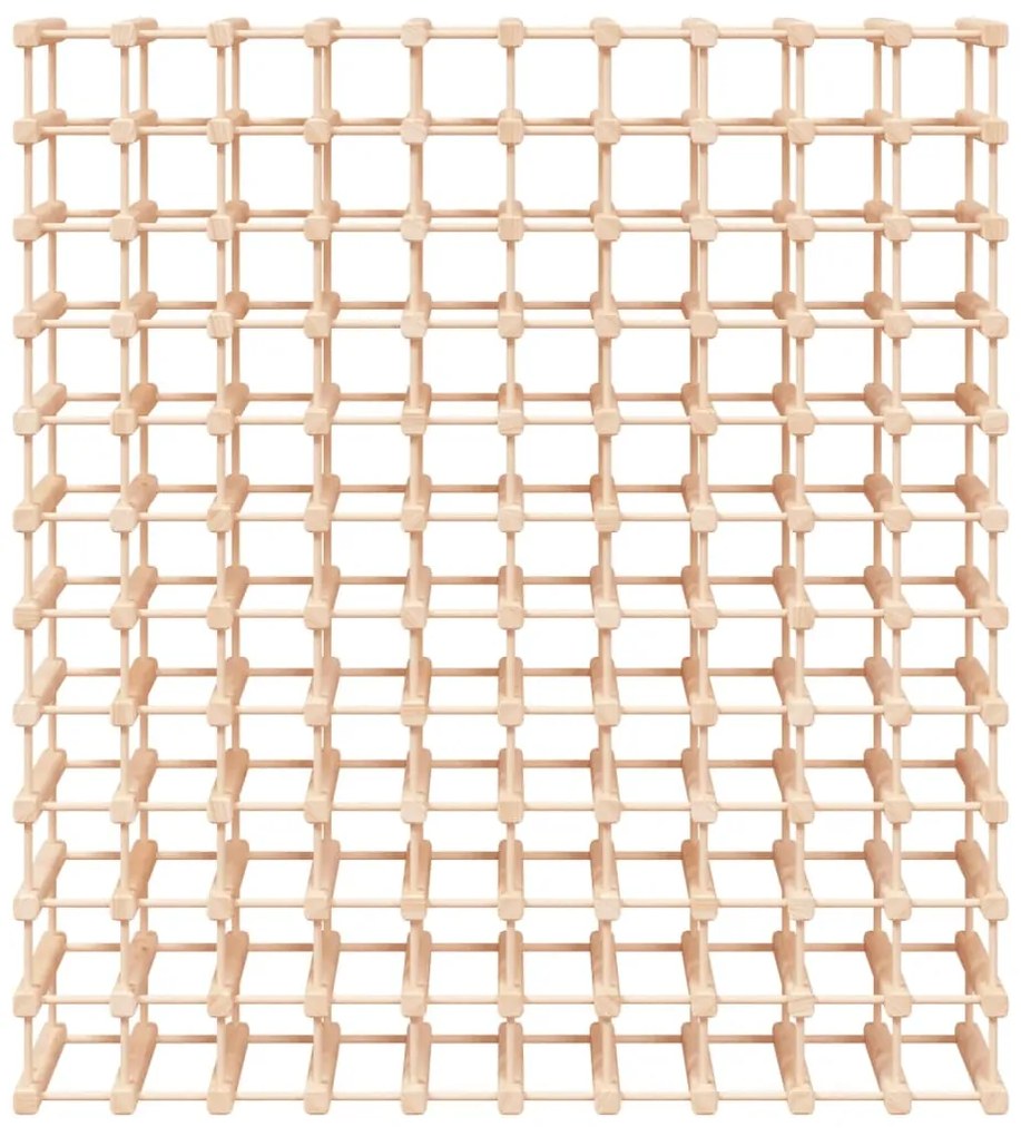vidaXL Ραφιέρα Κρασιών 120 Κρασιά 112,5x23x123,5εκ. Μασίφ Ξύλο Πεύκου
