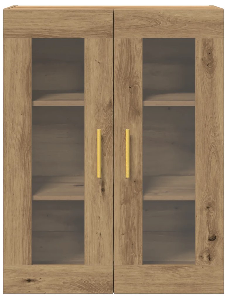 vidaXL Ντουλάπα Τοίχου με Γυάλινα Πόρτες Artisan Oak 69,5x34x90 εκ.