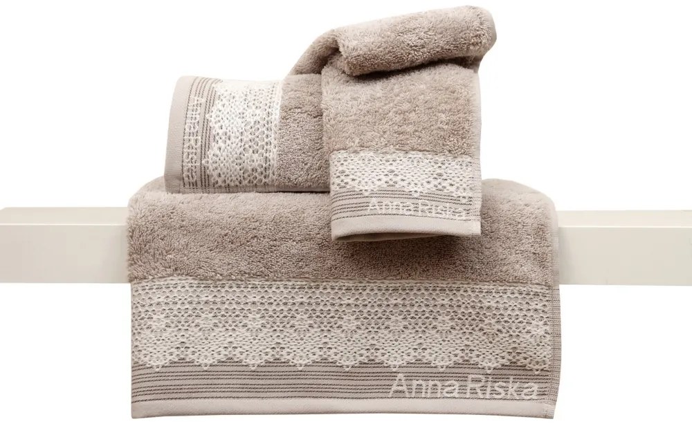 Πετσέτα Χεριών Μονόχρωμη 30X50 Anna Riska Superior Des Karla - Beige 2