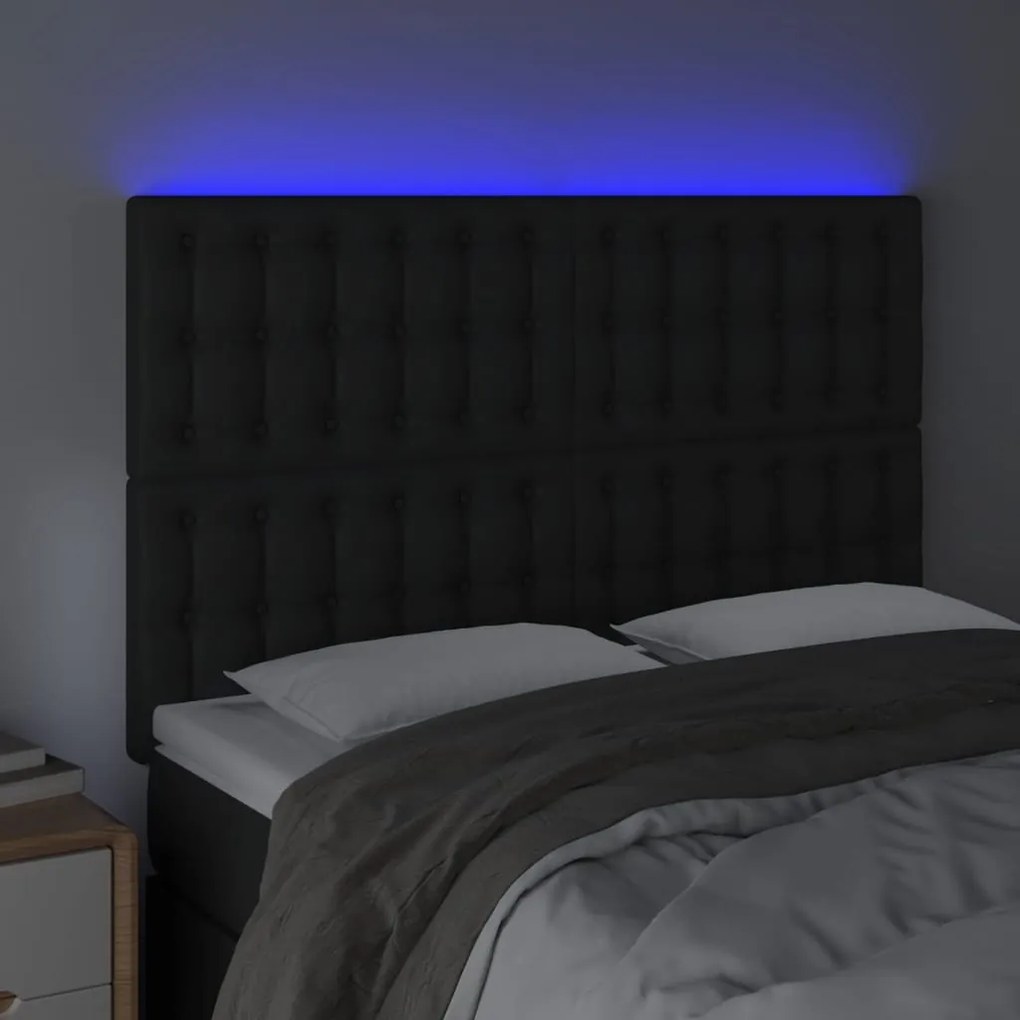 Κεφαλάρι Κρεβατιού LED Μαύρο 144x5x118/128 εκ 3122514