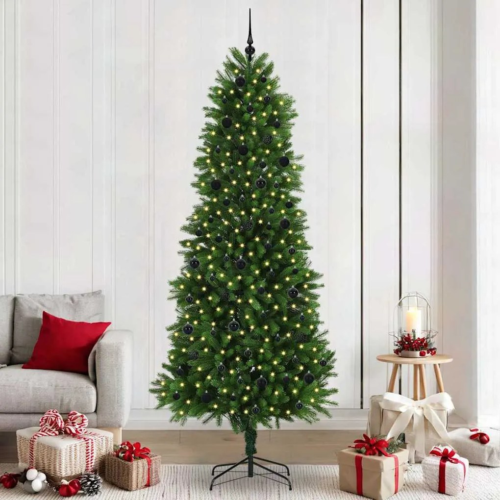 vidaXL Χριστουγεννιάτικο Δέντρο με 300 LED με βάση Πράσινο 240 cm PE