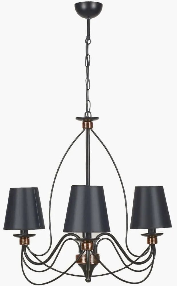 Φωτιστικό Οροφής - Πολυέλαιος Berfin 846STL1440 Φ60x90cm 3xE14 40W Black