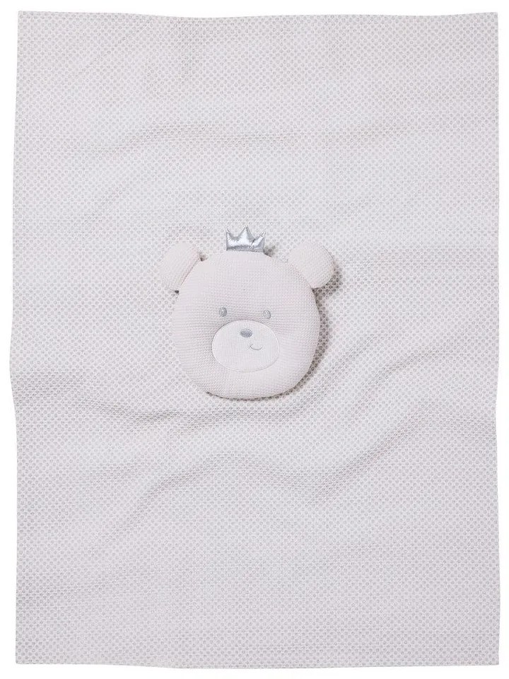 Κουβέρτα Βρεφική Πικέ 4958 White-Grey Das Home Αγκαλιάς 75x100cm 100% Βαμβάκι