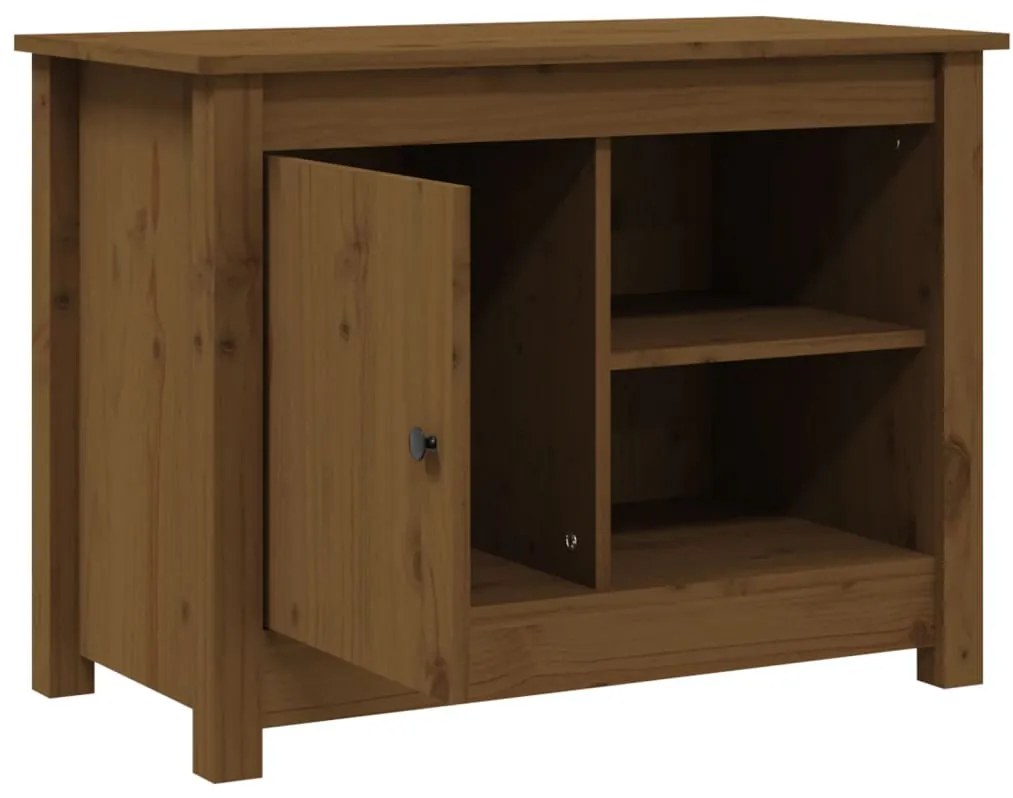 vidaXL Έπιπλο Τηλεόρασης Μελί 70 x 36,5 x 52 εκ. από Μασίφ Ξύλο Πεύκου