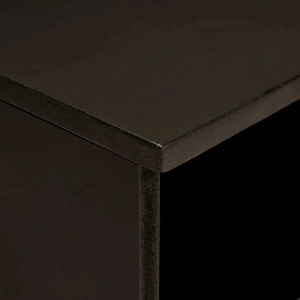 vidaXL Ντουλάπι TV Μαύρο και Χρυσό 80 x 33 x 46 εκ Μασίφ ξύλο μάνγκο