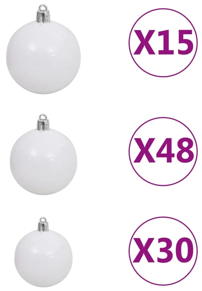 vidaXL Χριστουγεννιάτικο Δέντρο Τεχνητό με LED & Μπάλες Πράσινο 500 εκ