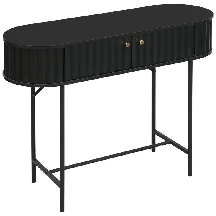 Κονσόλα Zakro pakoworld MDF-μέταλλο σε μαύρη απόχρωση 100x35x75εκ